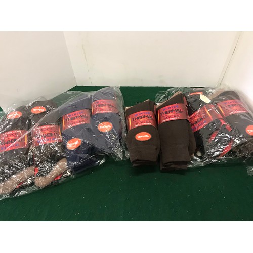 174 - Collection of Thermal socks in Brown and Black