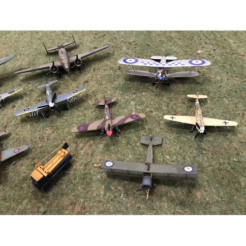 241 - Ten Assembled  Plastic Model Kits Of W11 Aircraft  see all pictures