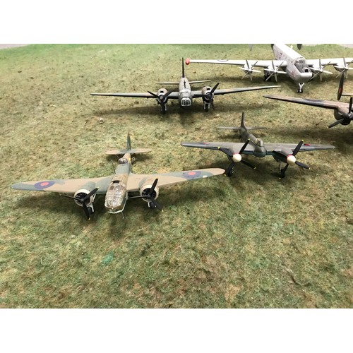 242 - Assembled Plastic Model Kits of world W11 aircraft Lancaster , spitefire and more see all pictures... 