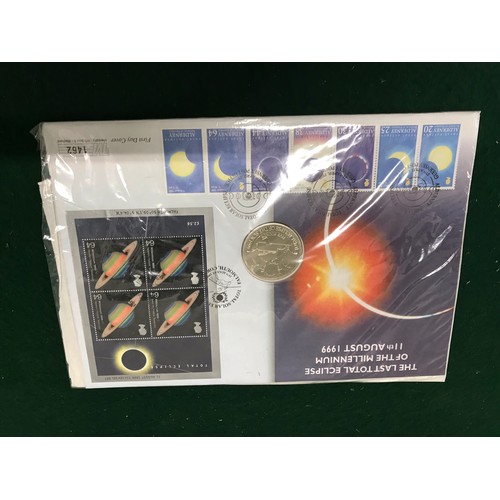 90 - £5 first day cover 1999 eclipse