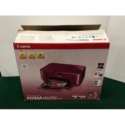 66 - canon printer - working PIXMA MG3150 in wine red