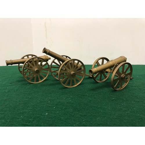 61 - 3 x brass canons