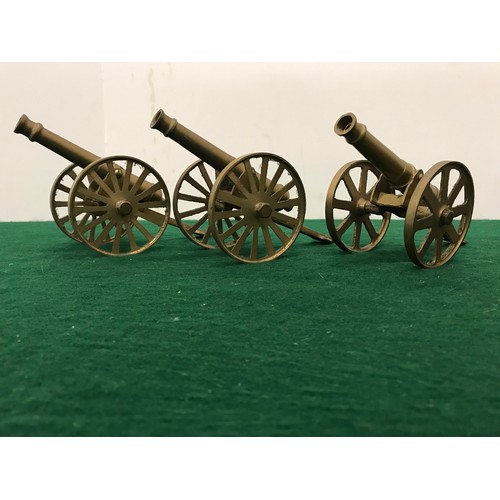 61 - 3 x brass canons