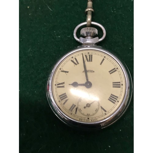 233 - Pocket Watch With Chain and fob see all pictures