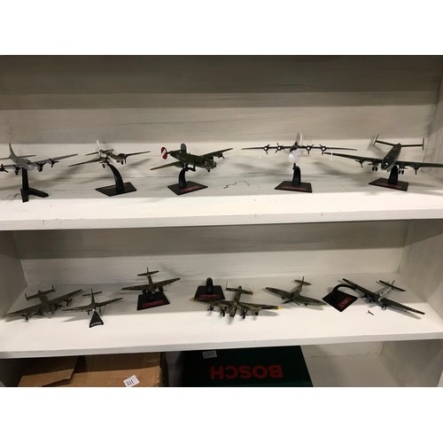 449 - Collection of Die cast military aircraft of world war 11have been displayed