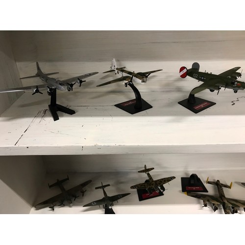 449 - Collection of Die cast military aircraft of world war 11have been displayed