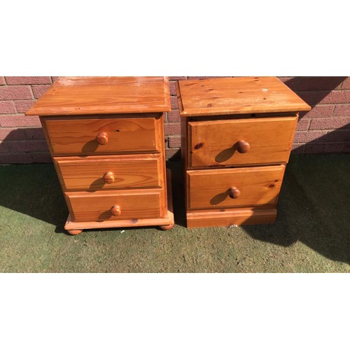 187 - Two pine bedside chests