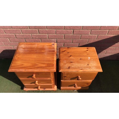 187 - Two pine bedside chests