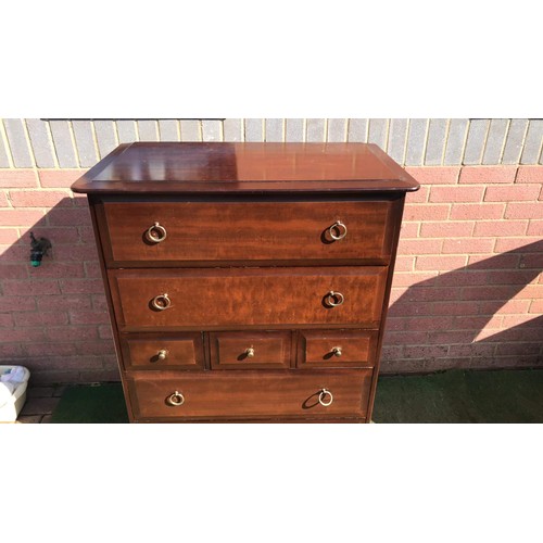 195 - STAG Mahogany Finish Chest of  seven Draws