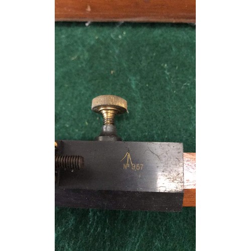 216 - 1917 Cased Number 957 HOUGHTON-BUTCHER MFG AND CO MAP TOOL and rulers see all pictures