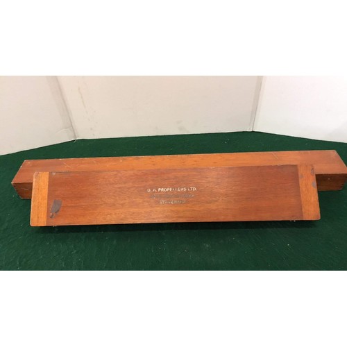 216 - 1917 Cased Number 957 HOUGHTON-BUTCHER MFG AND CO MAP TOOL and rulers see all pictures