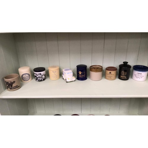 220 - Collection of mixed style STILTON CHEESE pots and lids see all pictures