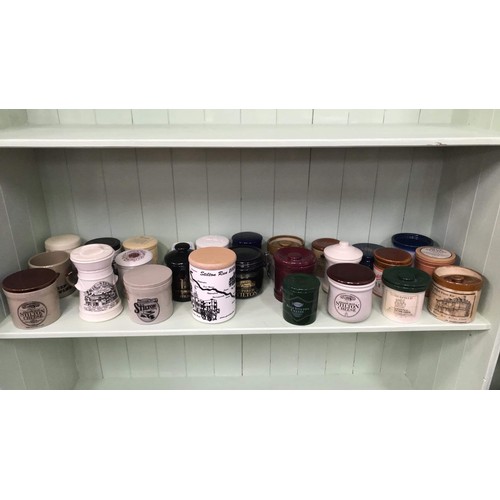 220 - Collection of mixed style STILTON CHEESE pots and lids see all pictures