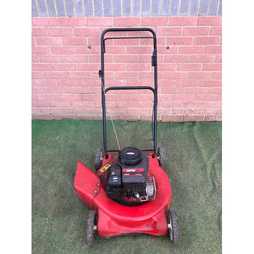 174 - RED MTD petrol mower used see all pictures