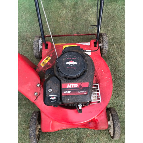 174 - RED MTD petrol mower used see all pictures