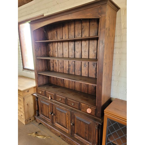 Large Stained Open Rack Dresser