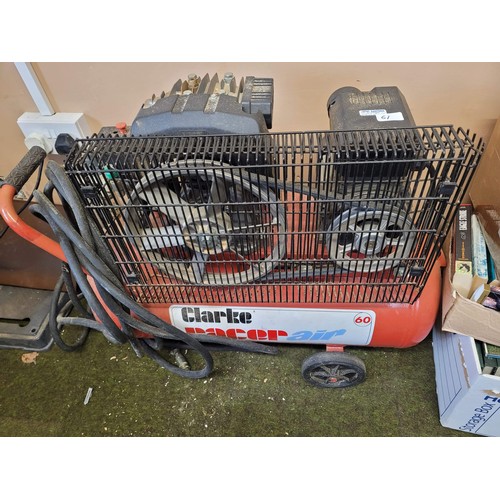 61 - clarke racer air compressor working when tested