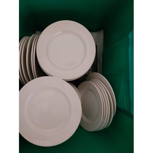 28 - 5 boxes of white china