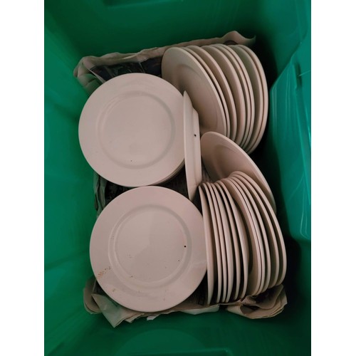 28 - 5 boxes of white china