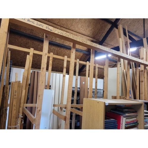 288 - large mouldings rack in timber buyer dismantlesLOTS OF GOOD TIMBER 