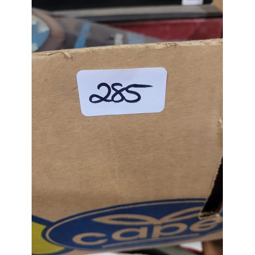 285 - 5 boxes + 1 bag of books