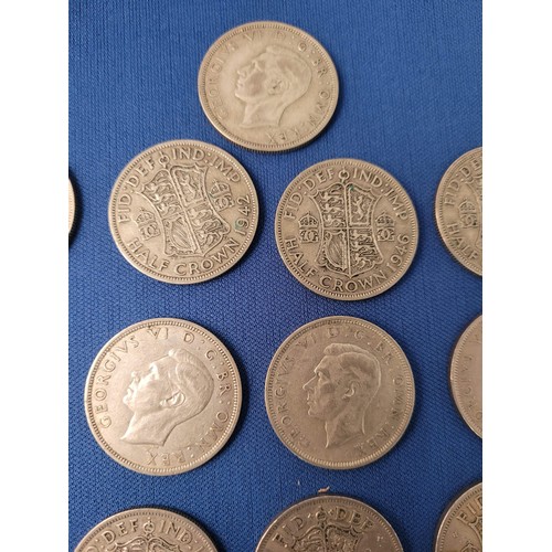 169 - 37 x george VI  half crowns