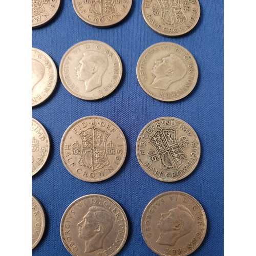 169 - 37 x george VI  half crowns