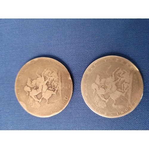 167 - 2x 1820 george III crowns