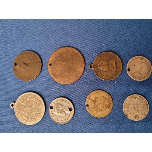 164 - mixed coins made into pendants