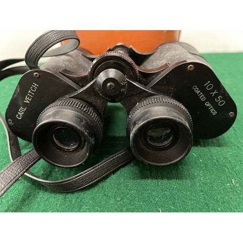 51 - Carl veitch 10x50 binoculars in case...