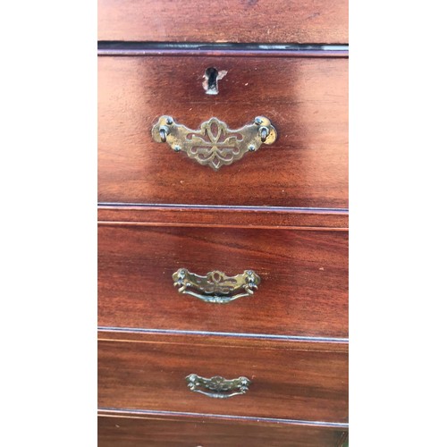 97 - Mahogany 2 over 3 chest of drawers