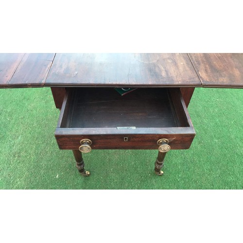 99 - Mahogany dropleaf Pembrooke table with draw