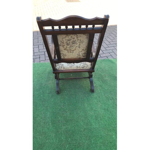 103 - Beech framed American rocking chair