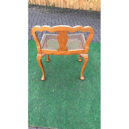 104 - Beech frame with queen ann legs bedroom stool