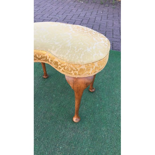 105 - Queen ann legged kidney shaped stool