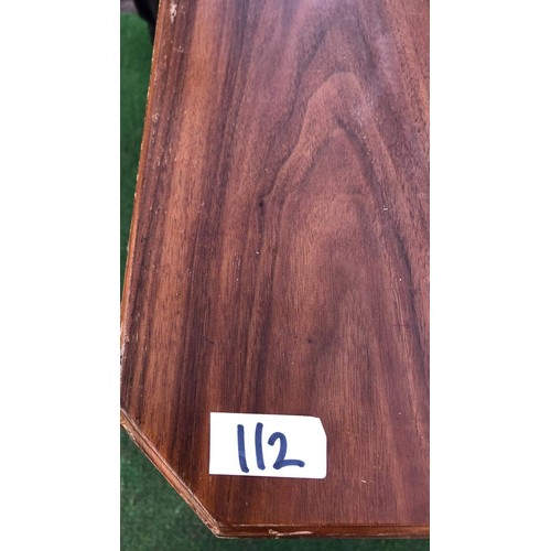 112 - Walnut Edwardian wind out table with leaf