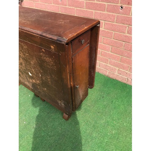 86 - oak drop leaf table needs work