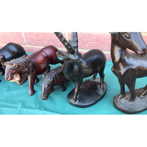 82 - 8 Carved animals