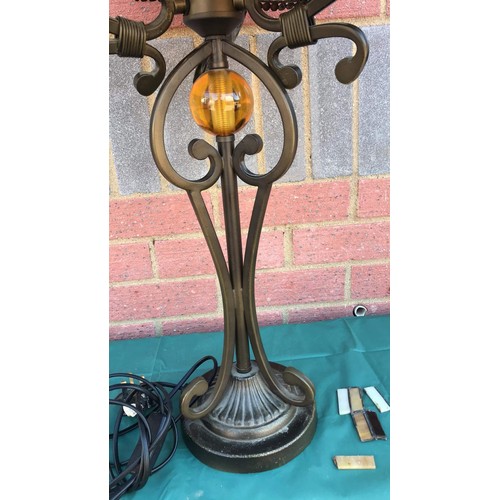 74 - Tiffany styled lamp ( does need restoration )