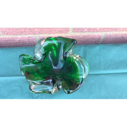 27 - Green glass dish/bowl