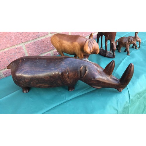 29 - Wooden carved wild animals