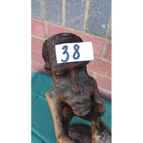 38 - Carved African figure