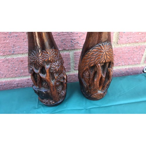 40 - Two carved vases