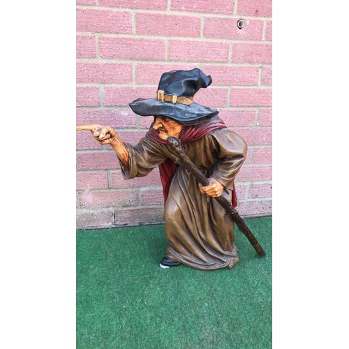 71 - Large sculpture of witch ( has had repairs )