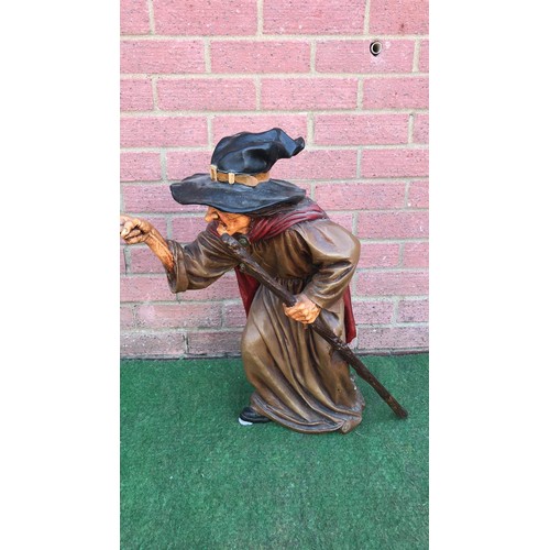 71 - Large sculpture of witch ( has had repairs )