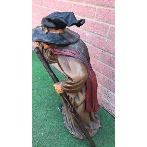 71 - Large sculpture of witch ( has had repairs )