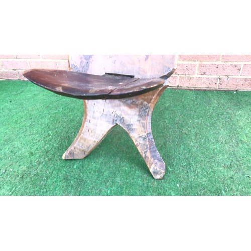 70 - Carved two piece African chair