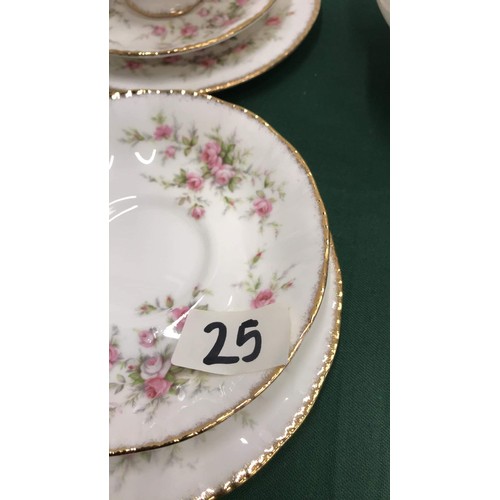 25 - 19 piece tea set by Paragon 'Victoriana Rose'