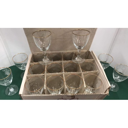 94 - 18 x Charles & Diana wine glasses