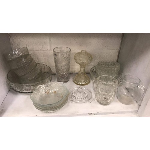 93 - 3 shelves of heavy glassware